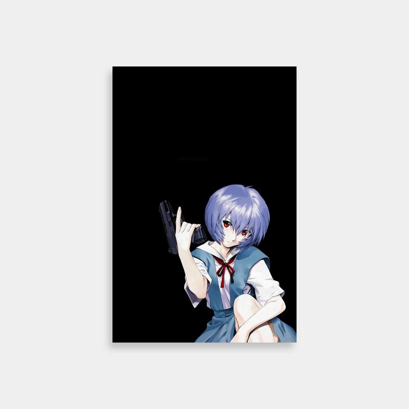 Rei Ayanami Neon Genesis Evangelion Poster - White Version Available