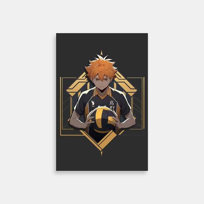 Hinata Shoyo Haikyuu Anime Poster - Orange-Haired Volleyball Star