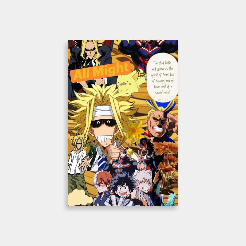 All Might & My Hero Academia Characters Poster - Anime Collage Art