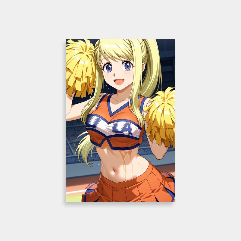 Winry Rockbell Cheerful Anime Poster - Pom Pom Art
