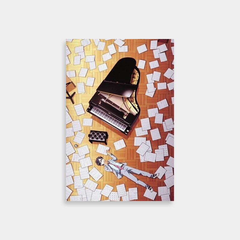 Kousei Arima Your Lie in April Poster - Piano Covered in Music Notes