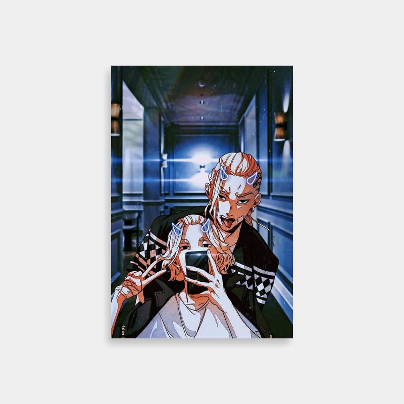 Draken Tokyo Revengers Night Selfie Anime Poster