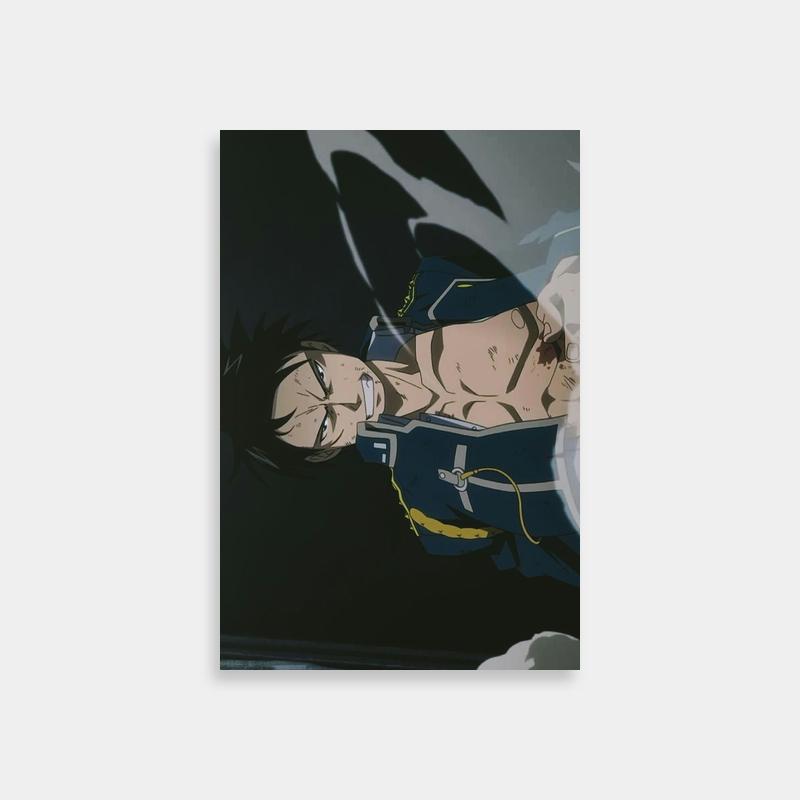 Roy Mustang Anime Poster - Dramatic Fullmetal Alchemist Art