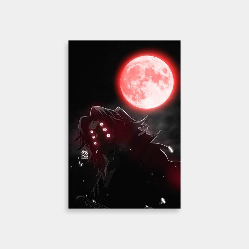Kokushibo Under Moonlight - Demon Slayer Anime Poster