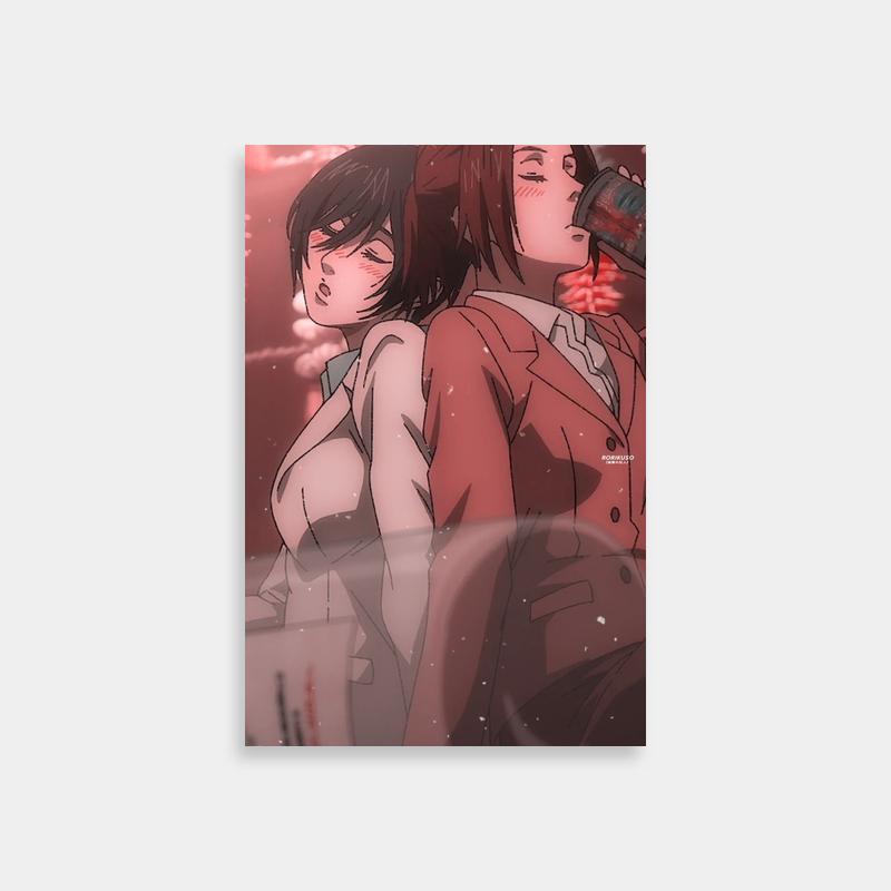 Connie Springer Attack on Titan Poster - Snowy Scene with Two Characters
