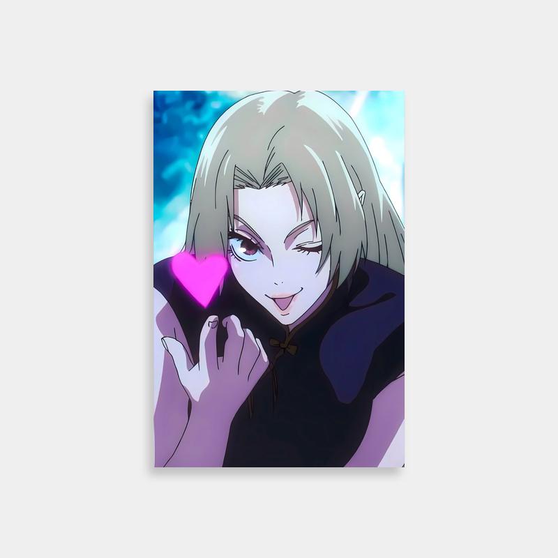 Blonde Yuki Tsukumo with Heart Art - Jujutsu Kaisen Print