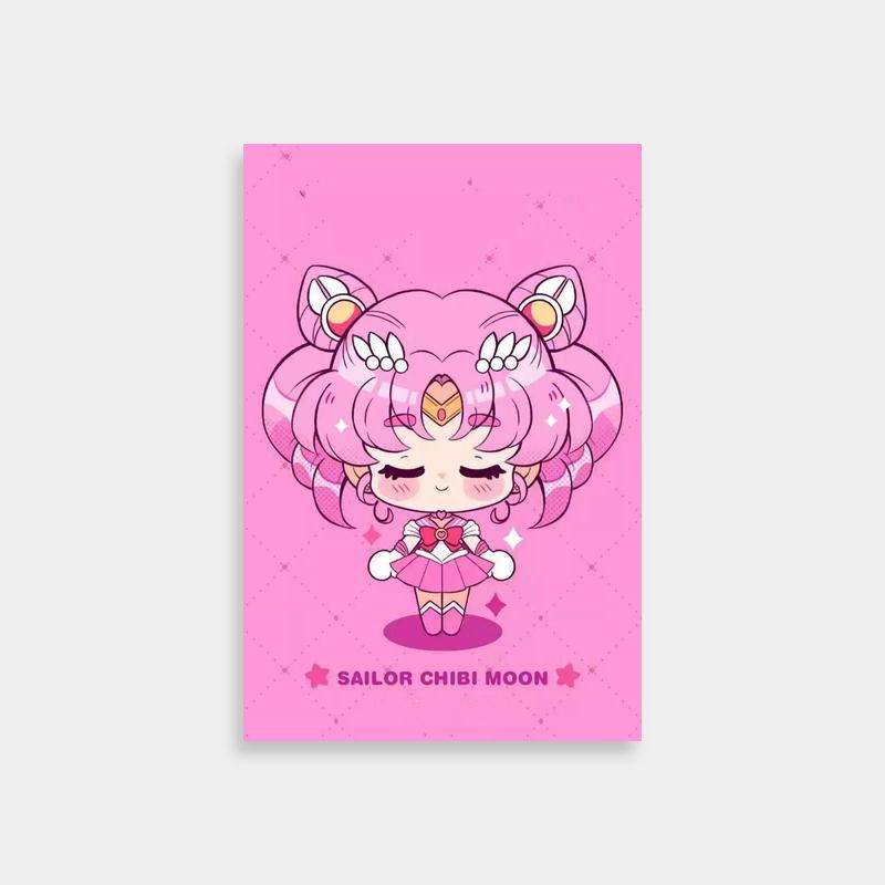 Chibiusa Sailor Moon Poster - Pink Background Anime Art