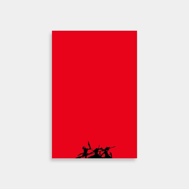 Soul Eater Maka Albarn Red and Black Silhouette Poster
