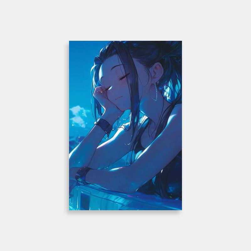 Momo Yaoyorozu 4K HD Poster - Moonlit Rest Scene