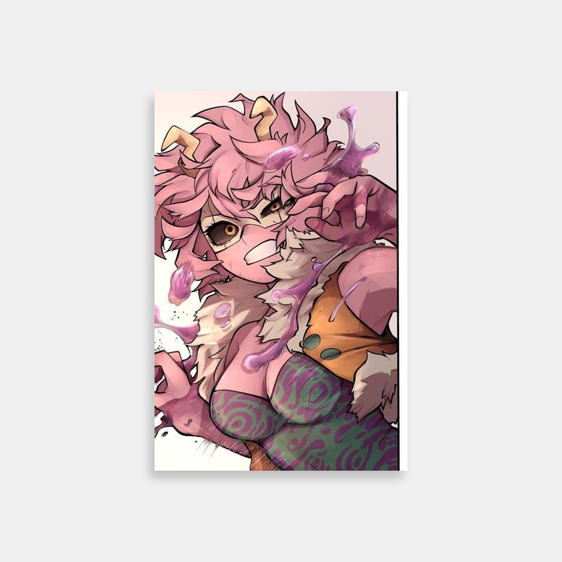 Mina Ashido My Hero Academia Poster - Pink Hair Anime Character Art
