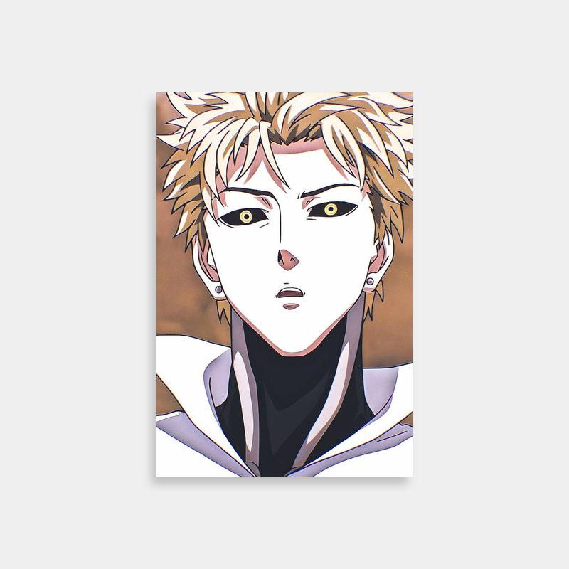 Genos One Punch Man Poster - Blonde Hero with Black Eyes