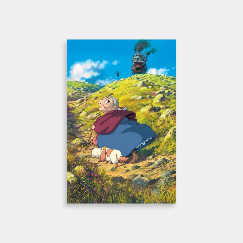 Sophie Hatter Howl's Moving Castle Elderly Scene Poster - Ghibli Artwork