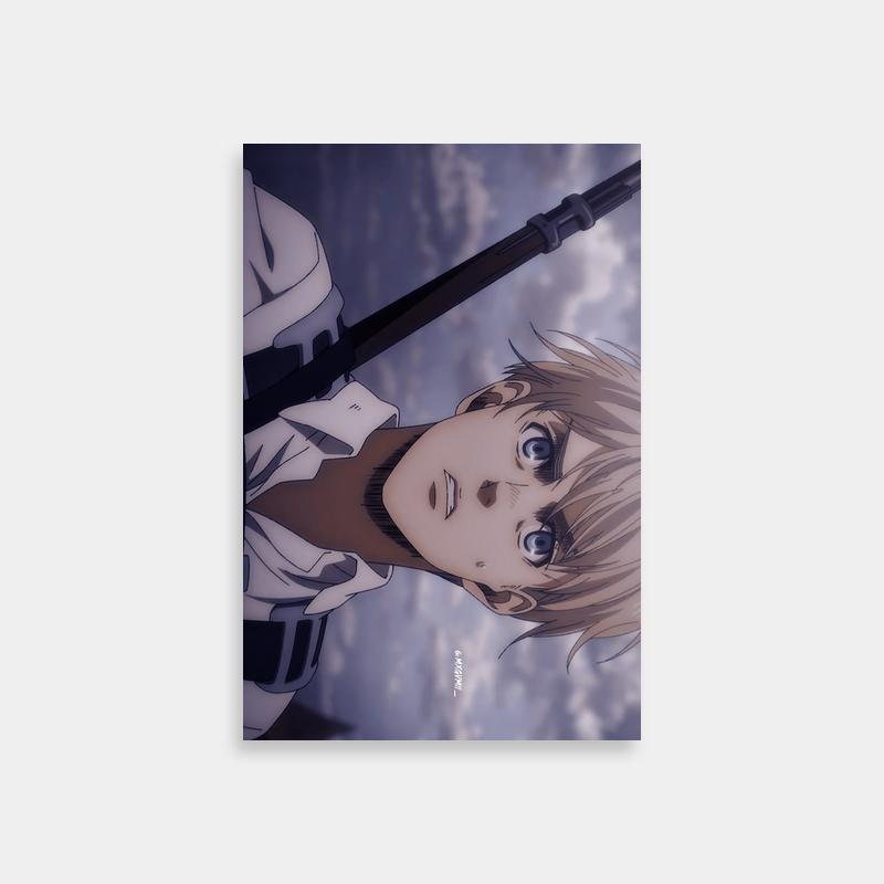 Armin Arlert Attack on Titan Poster - Long Blonde Hair & Blue Eyes