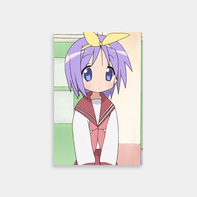 Tsukasa Hiiragi Anime Poster - Purple Hair & Blue Eyes