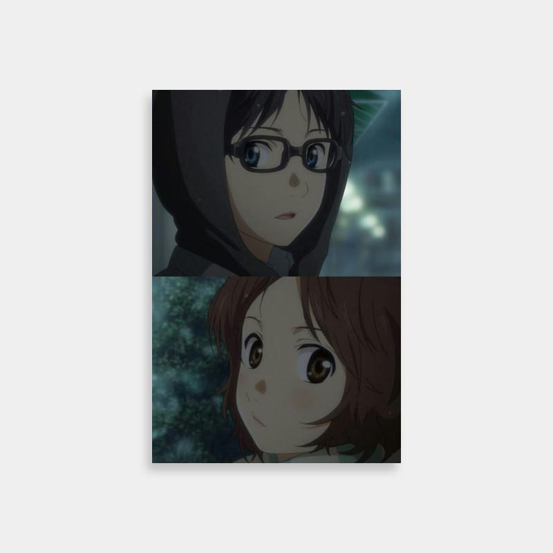 Tsubaki Sawabe Your Lie in April Poster - Two Anime Characters with Glasses