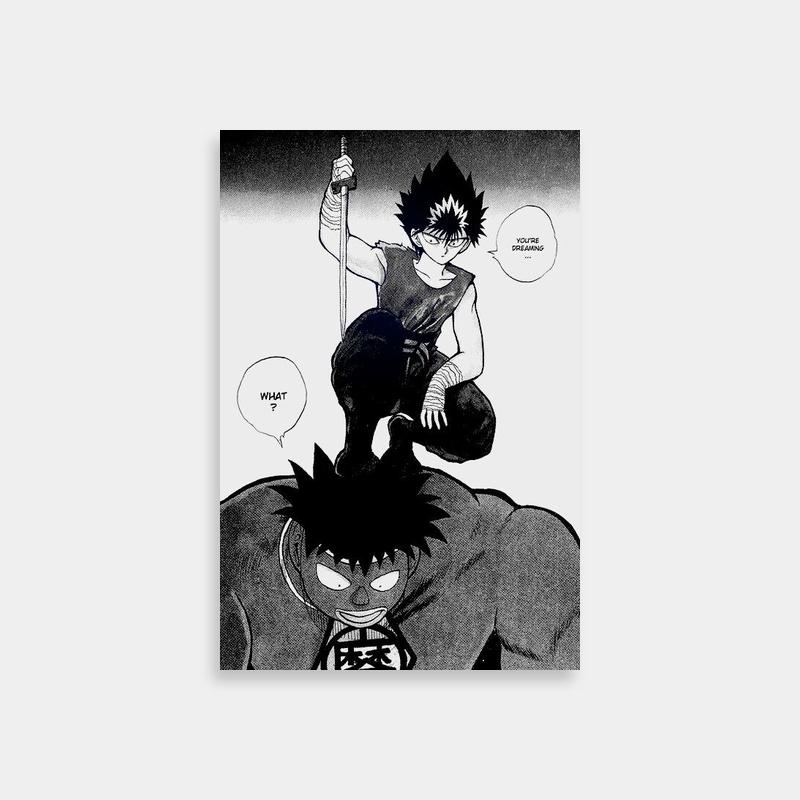 Hiei Yu Yu Hakusho Action Scene Anime Poster