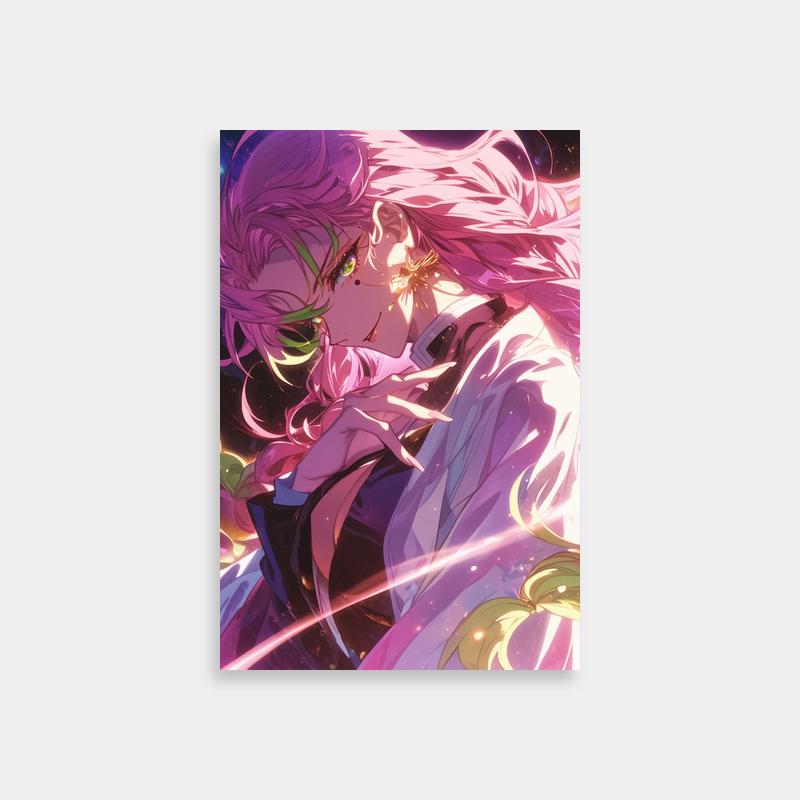 Mitsuri Kanroji Demon Slayer Poster - Elegant Anime Character Art