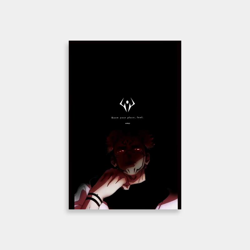 Sukuna Jujutsu Kaisen Poster - Red Eyes in the Dark
