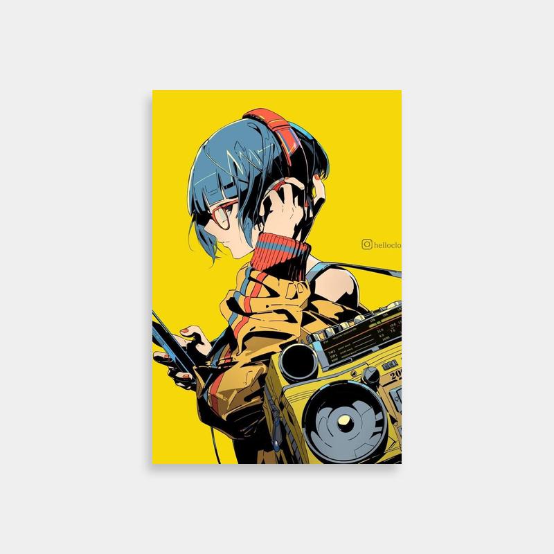 Kyoka Jiro Boom Box My Hero Academia Poster - Music Lover Anime Art