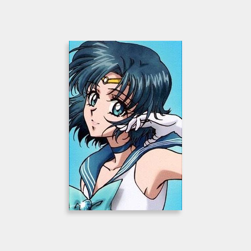 Ami Mizuno Black-Haired Anime Character Poster - Sailor Moon