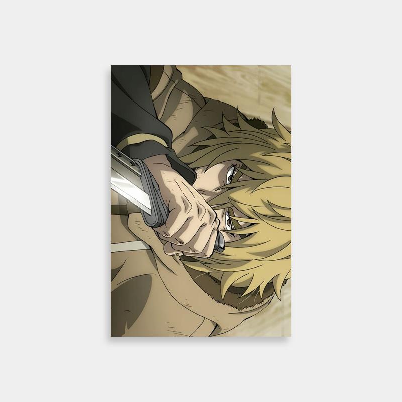 Thorfinn Vinland Saga Poster - Blonde Warrior with Knife