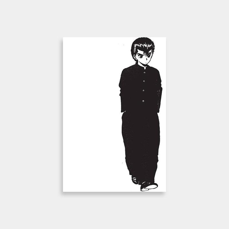 Hiei Yu Yu Hakusho Black & White Sketch Poster - Elegant Pose