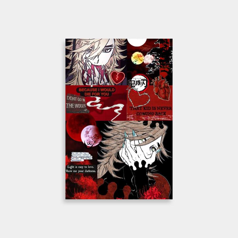 Premium Doma Demon Slayer Collage Poster - Multiple Anime Images
