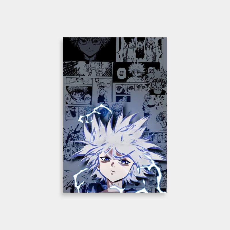 Killua Zoldyck Lightning Poster - Hunter x Hunter Anime Character Art