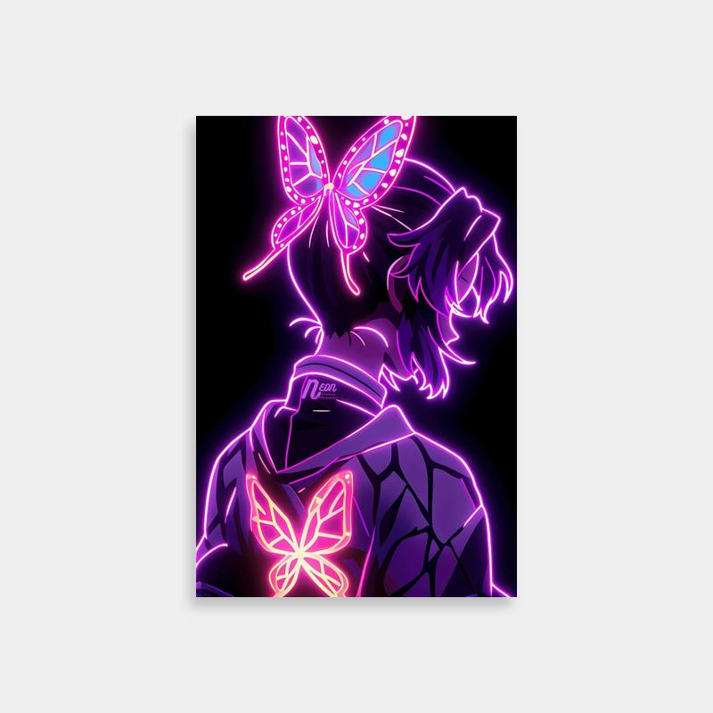 Shinobu Kocho with Butterfly - Demon Slayer Art