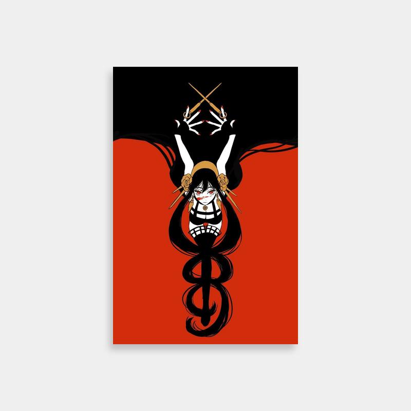 Yor Forger Spy x Family Anime Poster - Dual Swords & Dynamic Pose