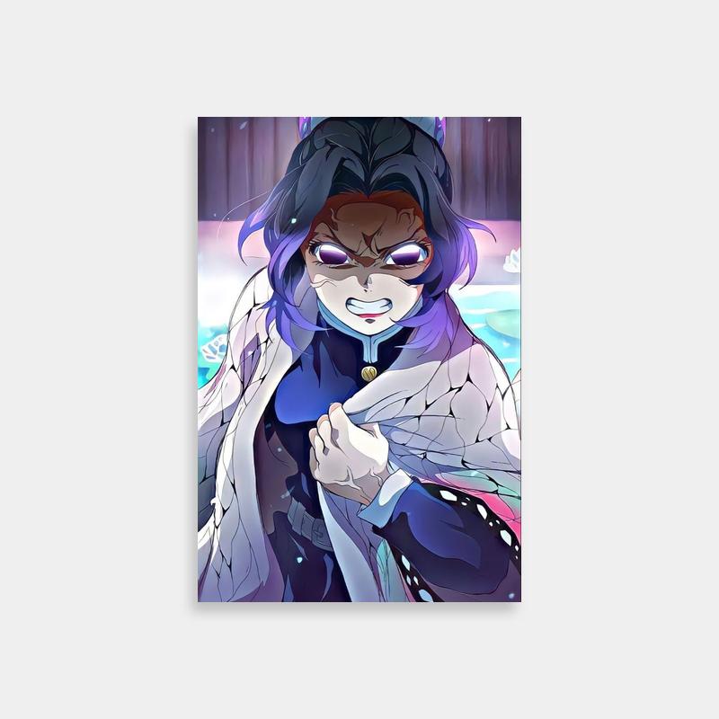 Shinobu Kocho Anime Poster - Purple Hair & Cat Ears Design