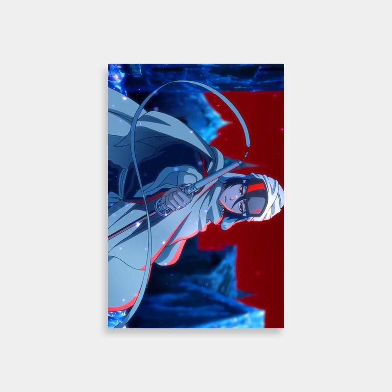 Rukia Kuchiki Bleach Anime Art - White Hair & Blue Eyes
