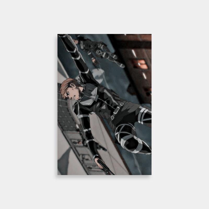 Action-Packed Jean Kirstein Flying Poster - Attack on Titan Art