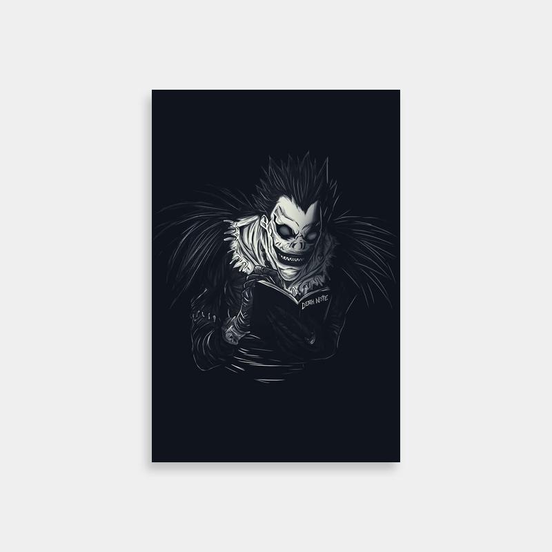 Ryuk Death Note Skeleton Reading Book Poster