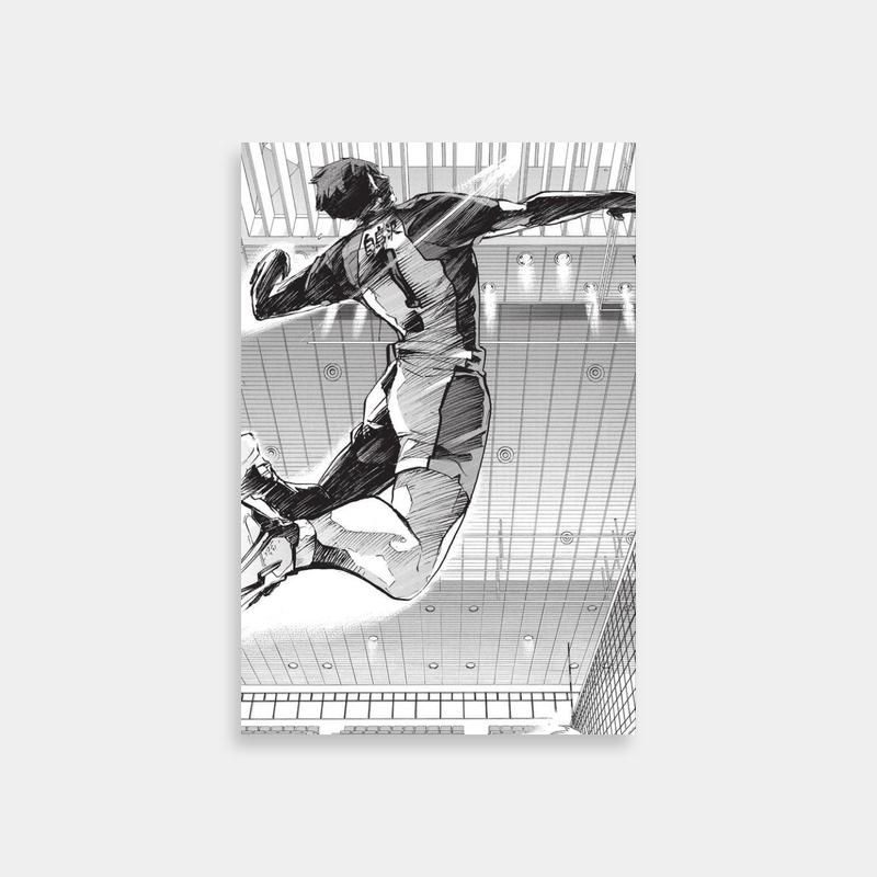 Ushijima Wakatoshi Haikyuu Action Poster - Tennis Jump Art