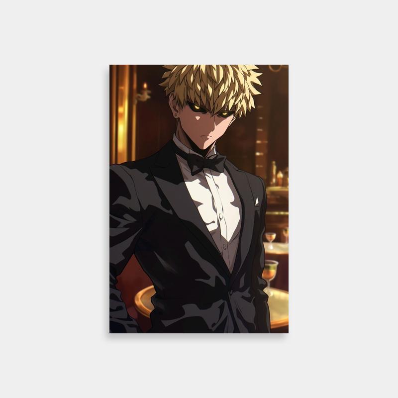 Genos One Punch Man Poster - Anime Character in Tuxedo