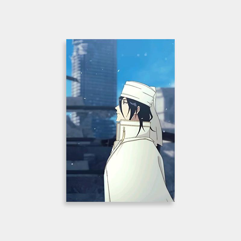 Byakuya Kuchiki Bleach Cityscape Poster - Anime Wall Art