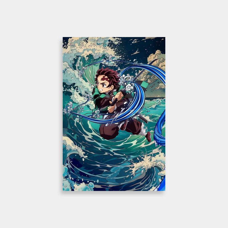 Tanjiro Kamado in Water Demon Slayer Poster