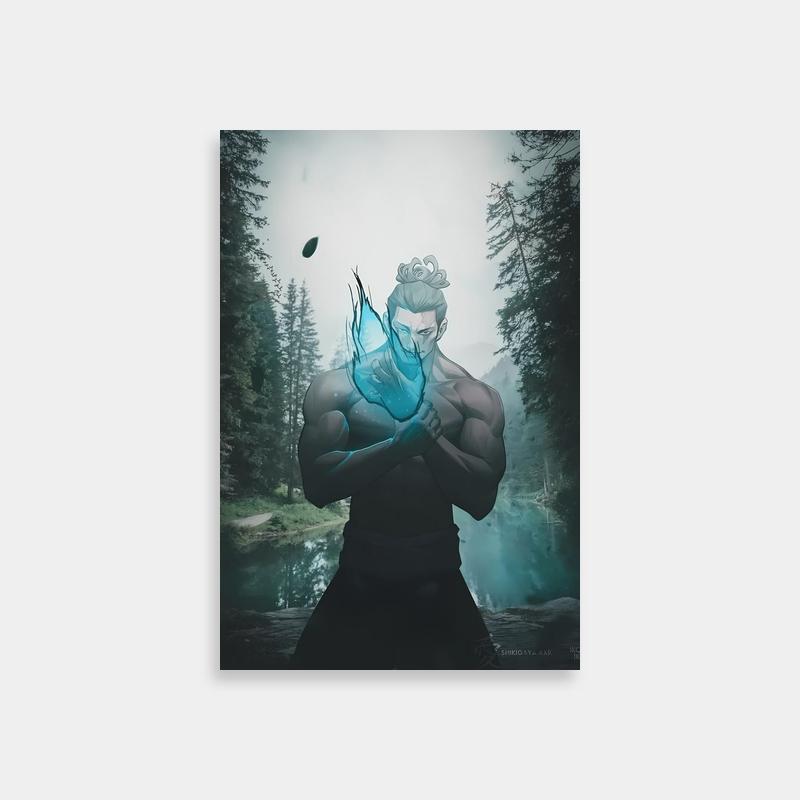 Aoi Todo Jujutsu Kaisen Poster - Frisbee in the Forest Art
