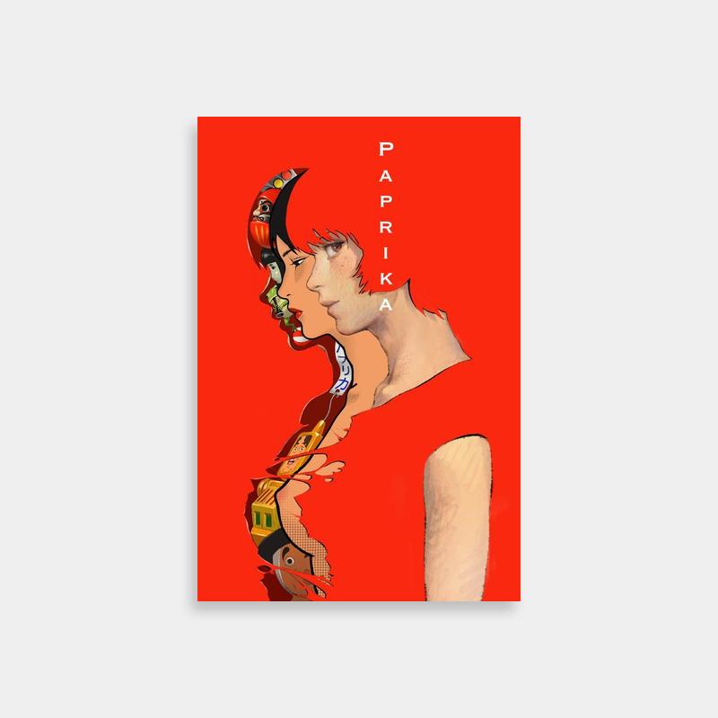 Paprika Character Poster - Tattooed Man on Red Background