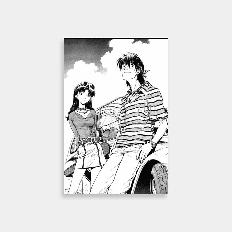 Misato Katsuragi Neon Genesis Evangelion Beach Scene Poster