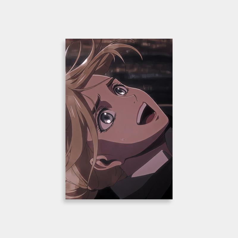 Historia Reiss Attack on Titan Poster - Blonde Anime Character Gazing Upward