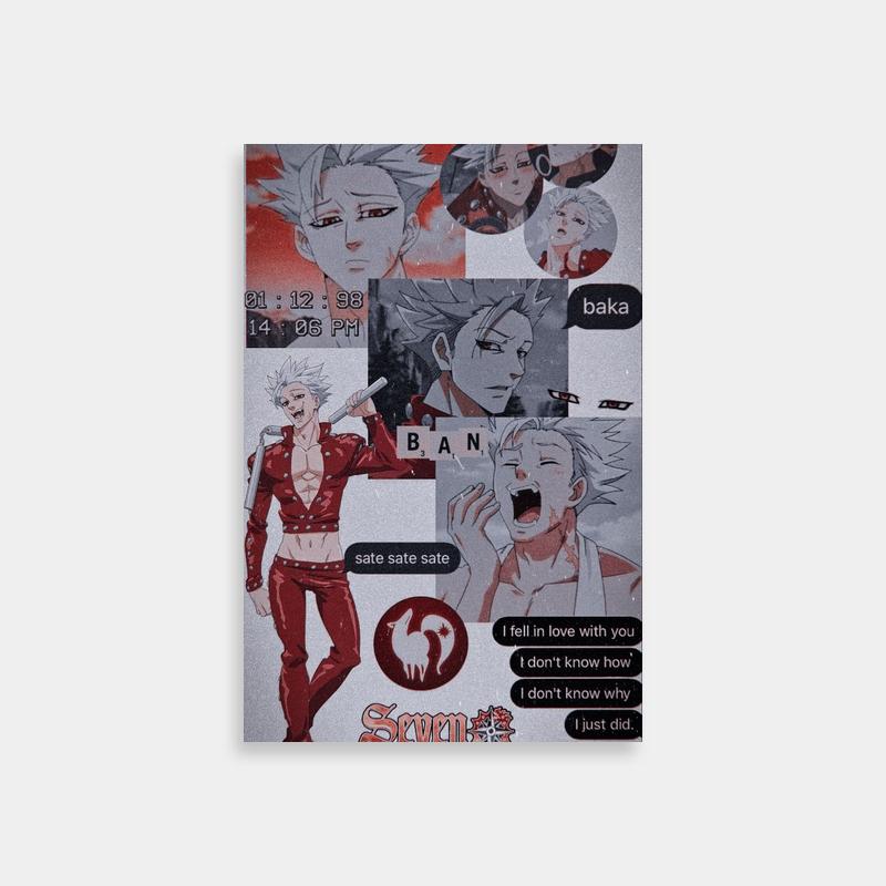 Ban Seven Deadly Sins Anime Group Poster - Multiple Characters