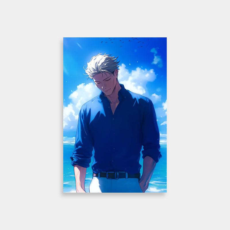 Kento Nanami Jujutsu Kaisen Beach Scene Poster - Ocean Background Art
