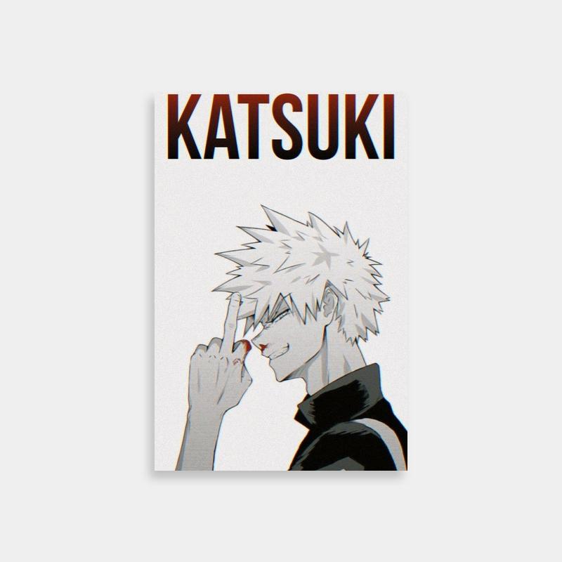 Katsuki Bakugo My Hero Academia Poster - White Hair Anime Character Pose