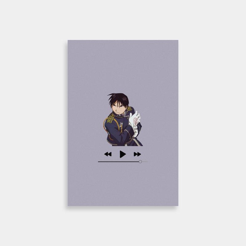 Roy Mustang Sitting Pose Poster - Fullmetal Alchemist Decor