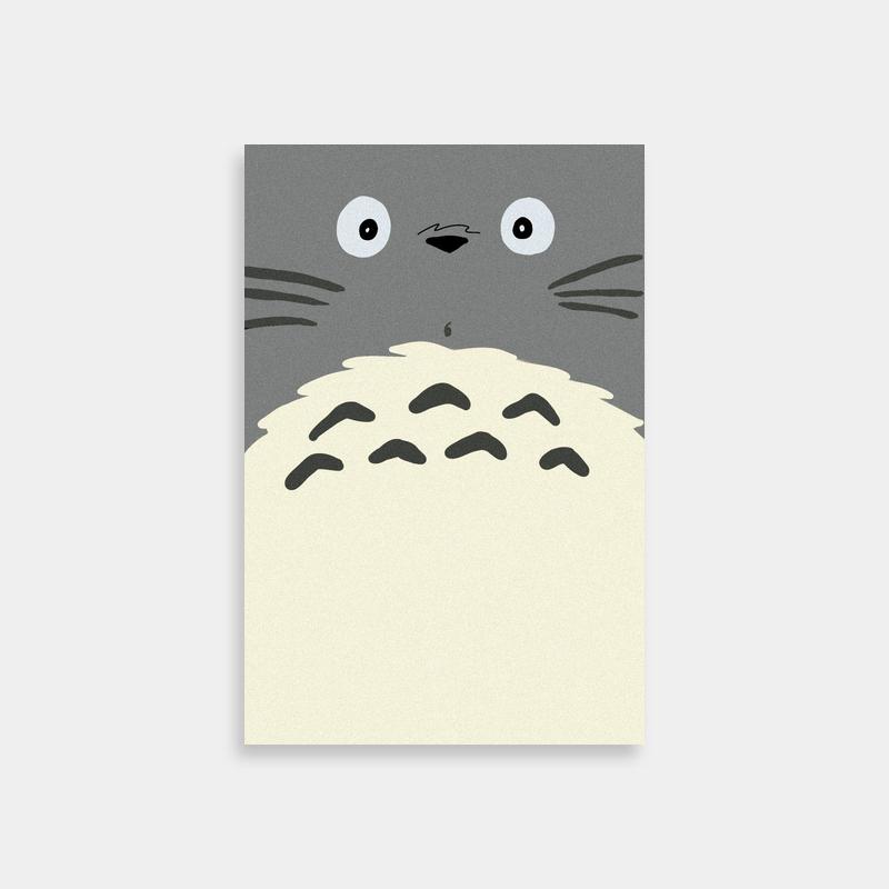 Big-Eyed Cat Character Poster - My Neighbor Totoro Art