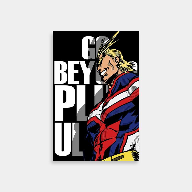 All Might Blonde Hero Poster - My Hero Academia Red White Blue Art