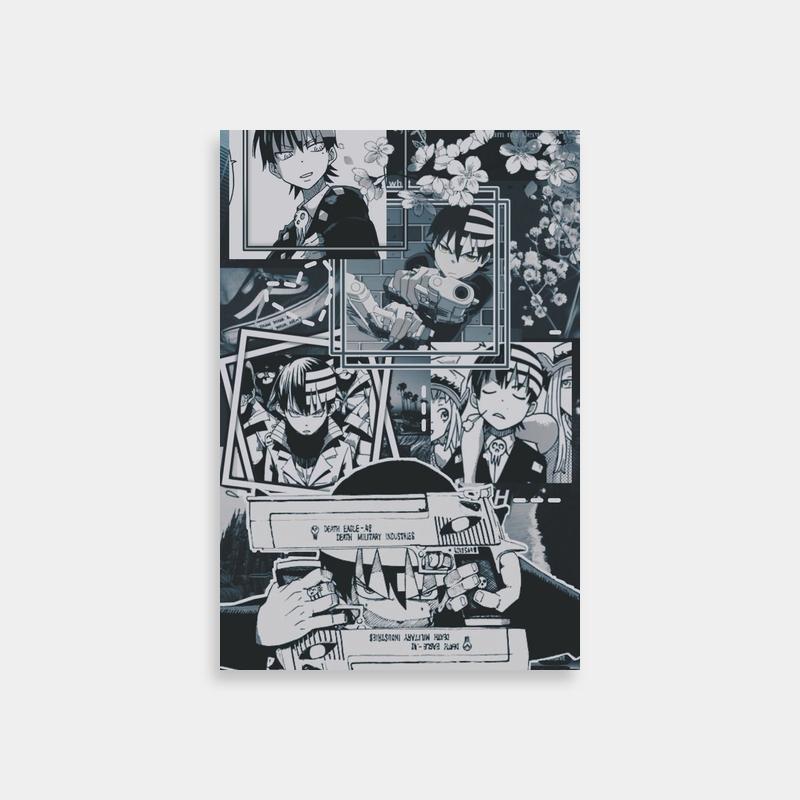Black & White Soul Eater Characters Poster - Anime Art Print