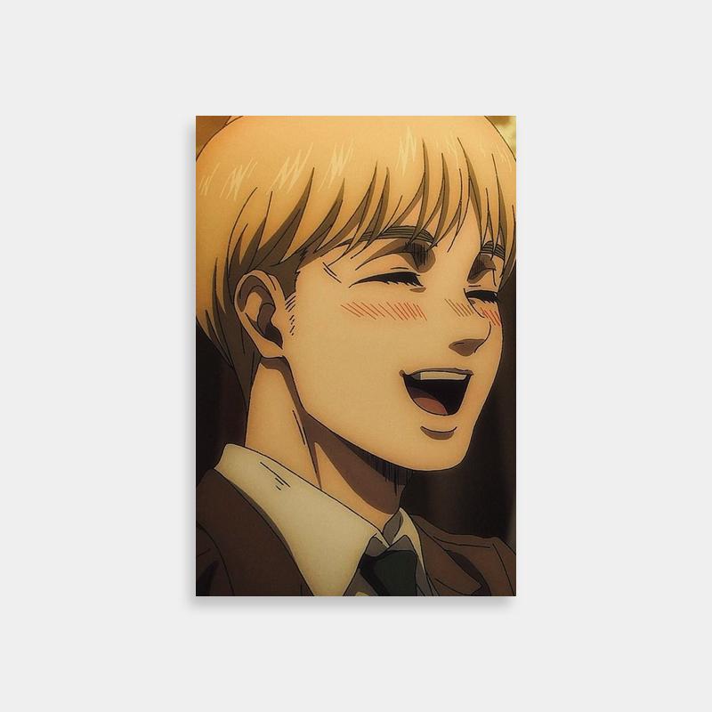 Armin Arlert Attack on Titan Poster - Smiling Blonde in Suit Wall Art
